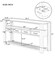 Navy Blue Long Console Table Sofa Table for Entryway with 4 Drawers and 2 Storage Shelves for Living Room Hallway Foyer Office
